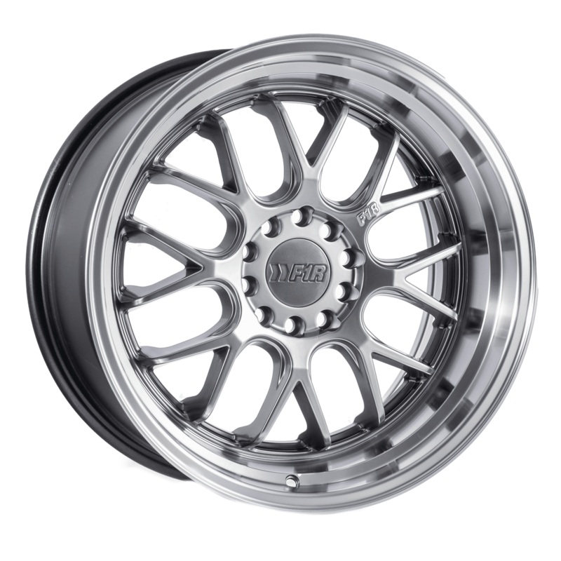 F1R F21 19″ 5×114.3 Hyper Black w/ Polish Lip