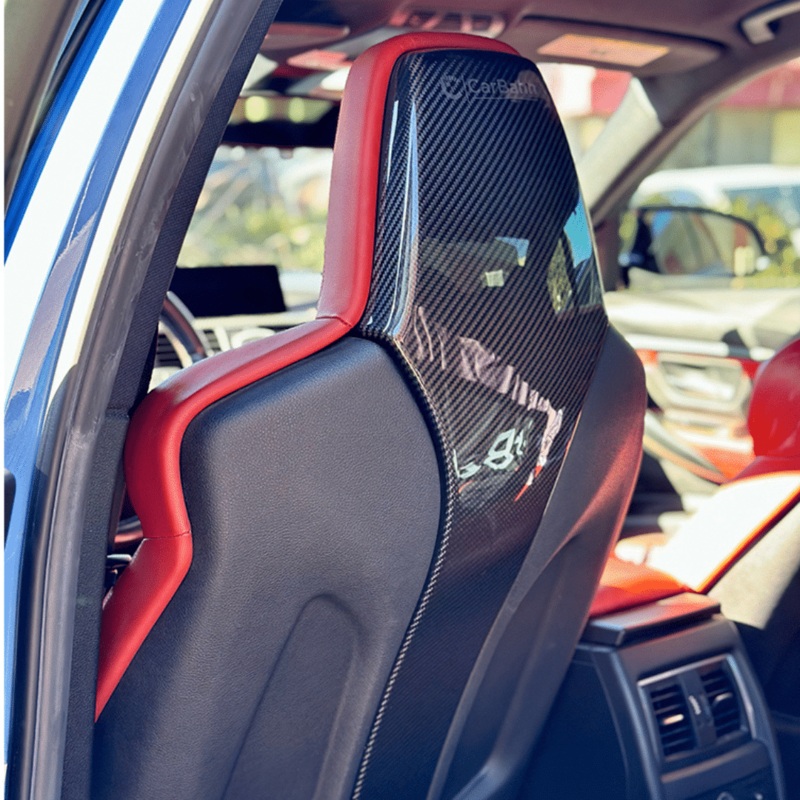 CarBahn Carbon Fiber Seat Back Inserts (Front & Rear) – BMW / F8X / M3 / M4