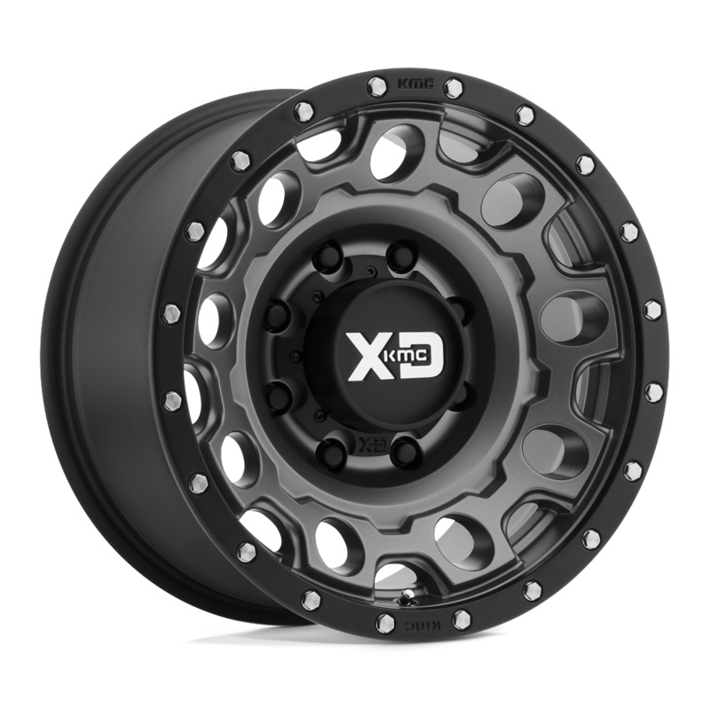 XD Wheels XD129 Holeshot 18″ 6×139.7 Matte Gray W Black Reinforcing Ring
