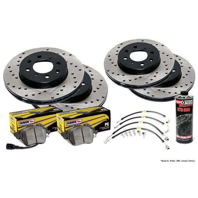 Stoptech Cross Drilled Rotor Kit with Pads | Mk1 TT 180