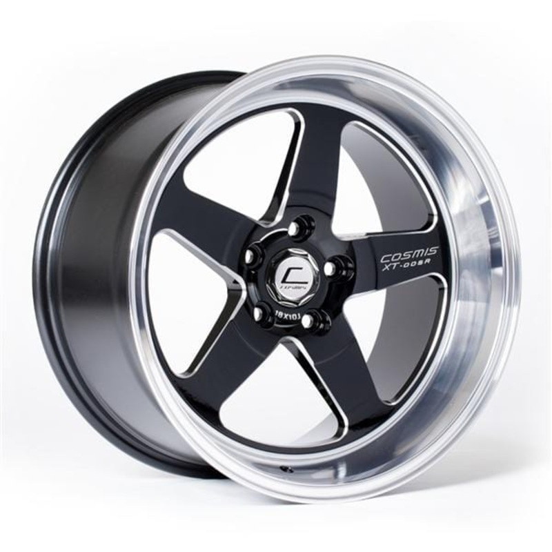 Cosmis Racing XT-005R Wheel Black w/ Machined Lip 18×9 +25mm 5×120