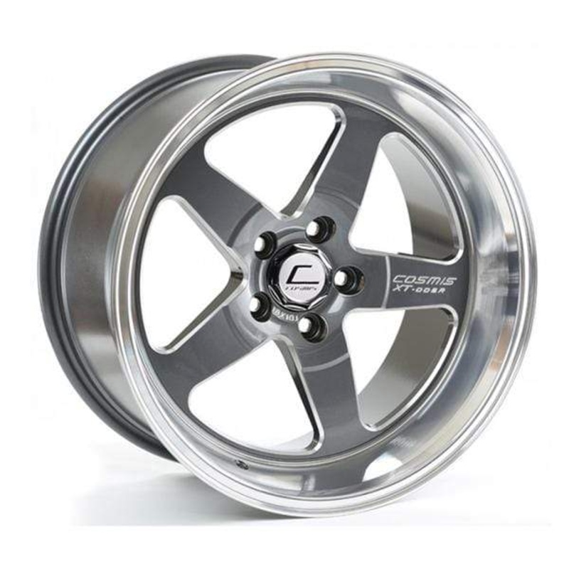 Cosmis Racing XT-005R Wheel Gun Metal w/ Machined Lip 18×10 +20mm 5×114.3