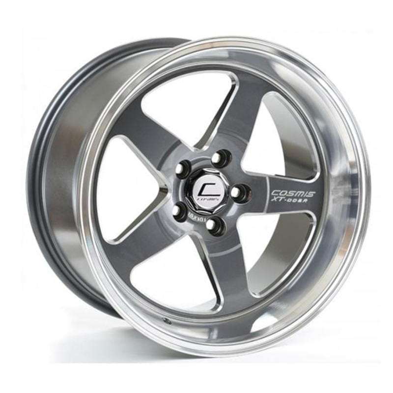 Cosmis Racing XT-005R Wheel Gun Metal w/ Machined Lip 18×9 +25mm 5×114.3