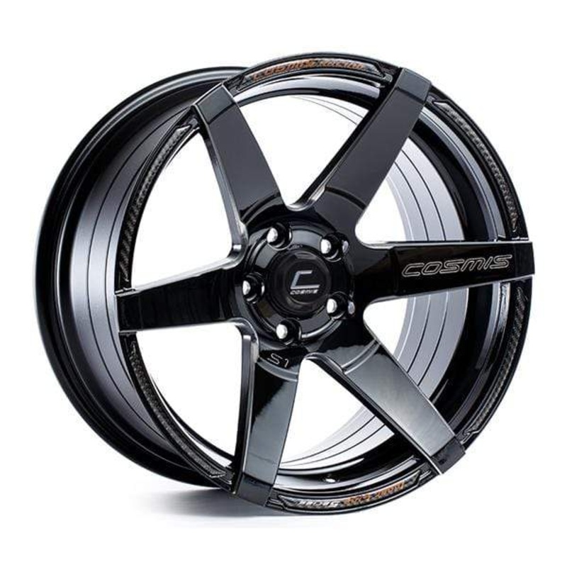 Cosmis Racing S1 Black w/ Milled Spokes 18×9.5 +15mm 5×114.3 Wheel