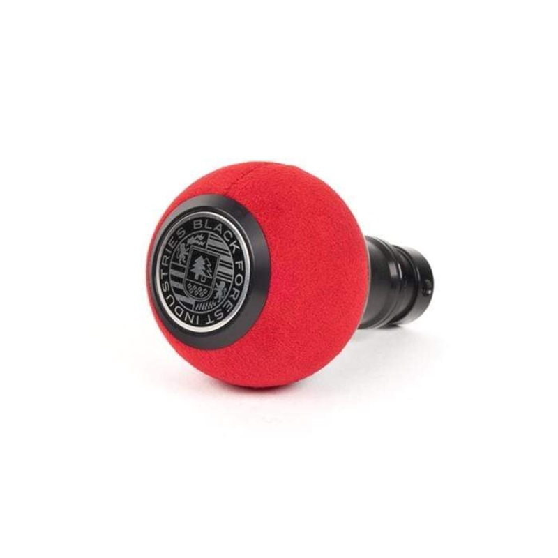 BFI Heavy Weight Shift Knob – Red Alcantara | Black Anodized (VW/Audi DSG & Automatic)