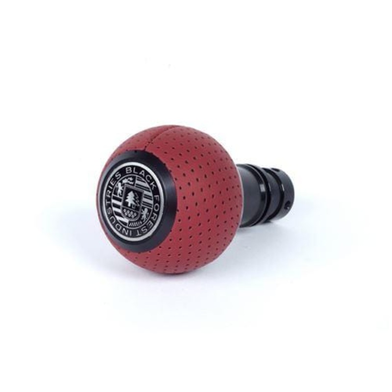 BFI Heavy Weight Shift Knob SCHWARZ – Magma Red Air Leather (VW/Audi DSG & Automatic)