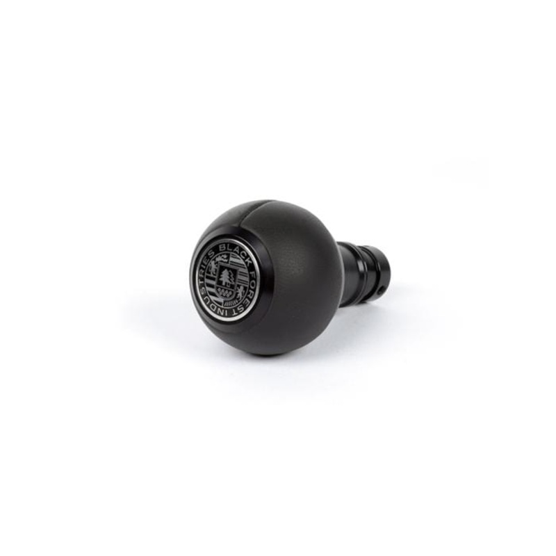 BFI Heavy Weight Shift Knob – Smooth Black Nappa Leather | Black Anodized (VW/Audi DSG & Automatic)