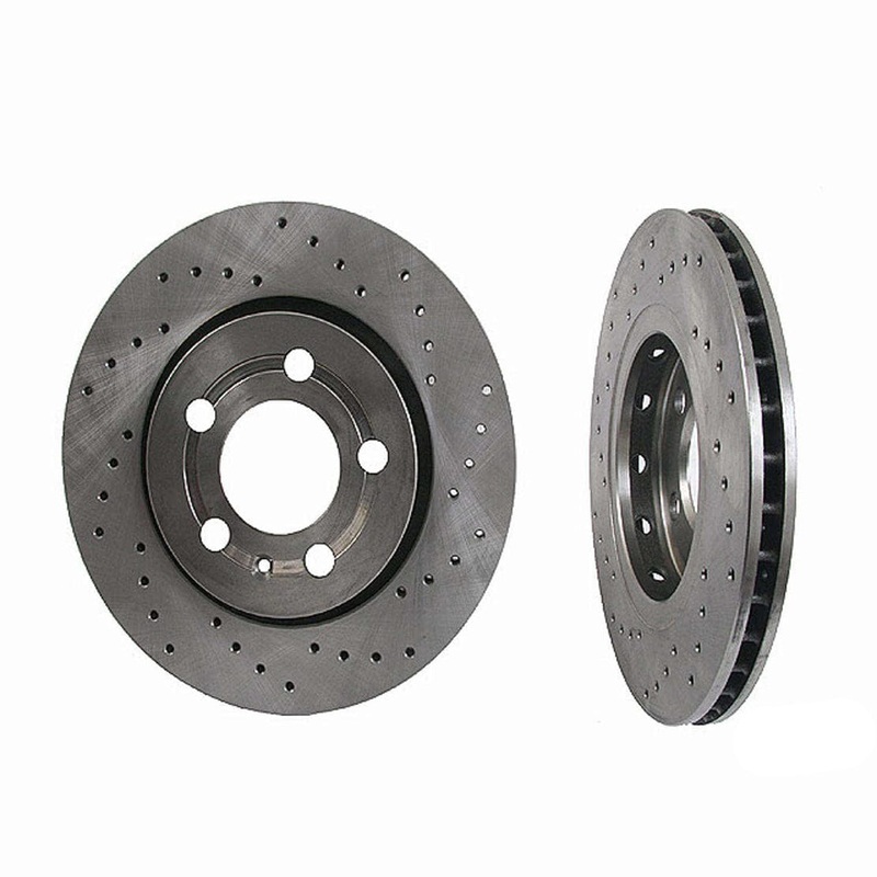 Rear Cross Drilled Rotor Set (256x22mm) – VW/Audi / Mk1 TT Quattro / Mk4 Golf & Jetta / Mk4 R32