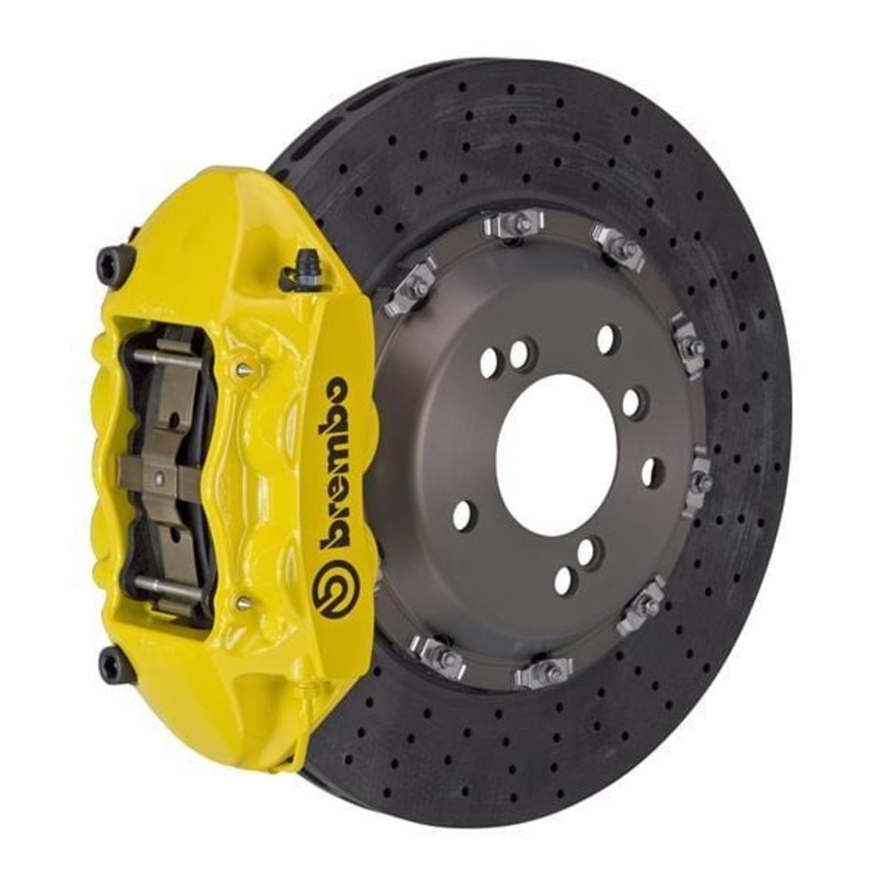 Brembo GT CCM-R Systems 360×28 CCM-R 4-Piston Yellow Drilled Rear