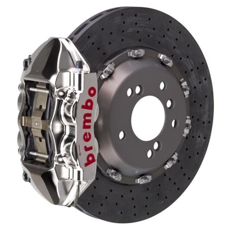 Brembo GT-R CCM-R Systems 360×28 CCM-R 4-Piston Nickel Plated Drilled Rear
