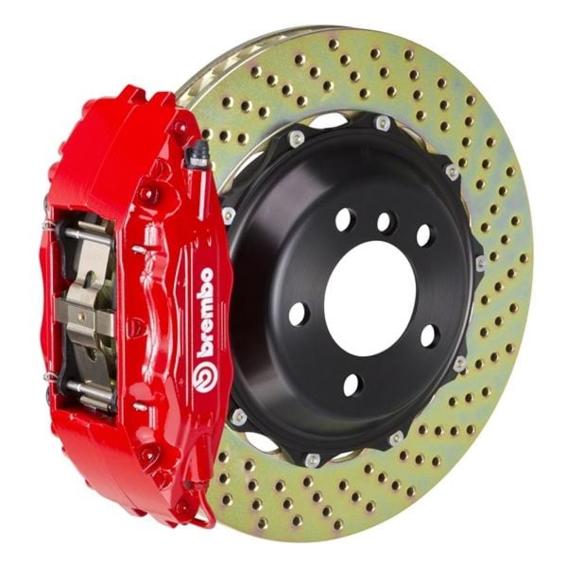 Brembo GT Systems 332×32 2-Piece 4-Piston Red Drilled Front