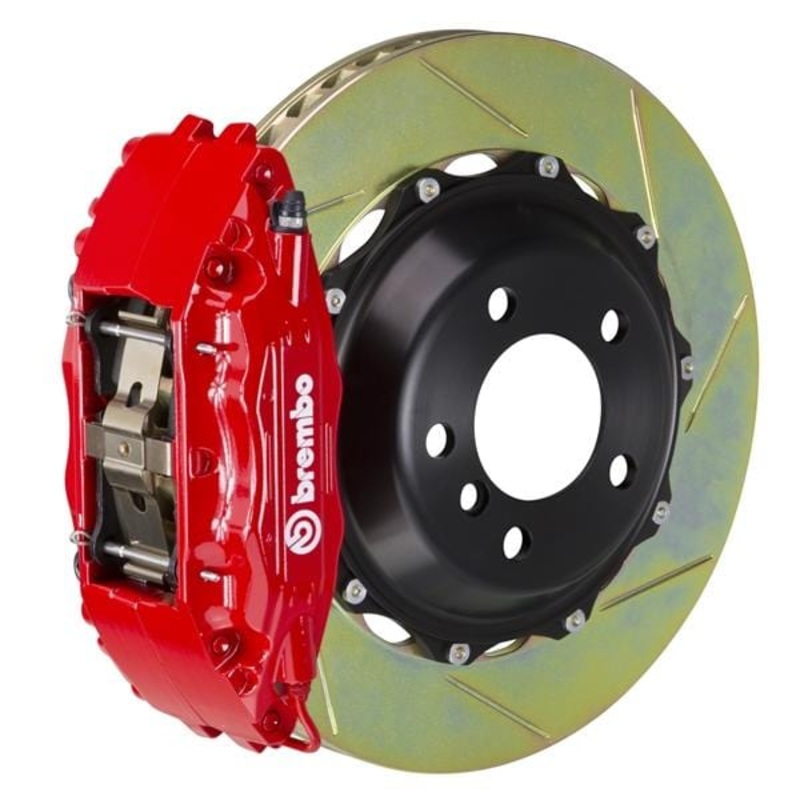 Brembo GT Systems 332×32 2-Piece 4-Piston Red Slotted Front