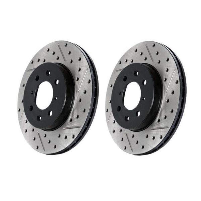 Stoptech Rear Cross Drilled & Slotted Rotors – E46 M3 | E39 M5 (328x20mm)