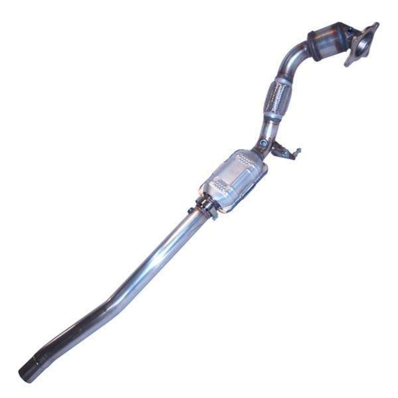Techtonics 2.5″ Stainless Downpipe w/ Dual Cat for Tiguan 2.0T